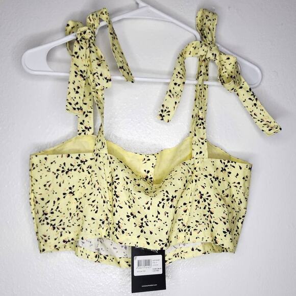 NICHOLAS Wylda Tie Strap Crop Top In Charlsbury Olympic - Picture 3 of 8